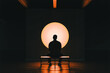 © Jakub and Jedrzej Krzyszkowski/Stocksy - Man Contemplates Lighting Orb Art