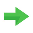 © BD STOCK - Green arrow pointing right isolated on transparent background