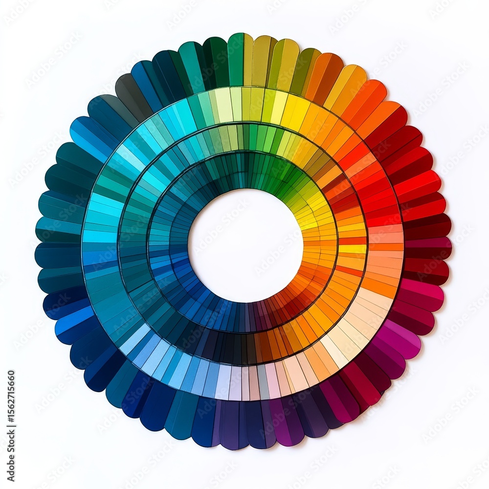 Color wheel chart isolated white background Stock Photo | Adobe Stock