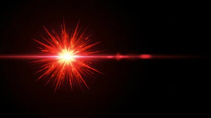 Wall Mural - Powerful red light explosion