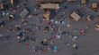 © Milan Jakic/Stocksy - Top-Down Shot of Beach Club and Sunbathers
