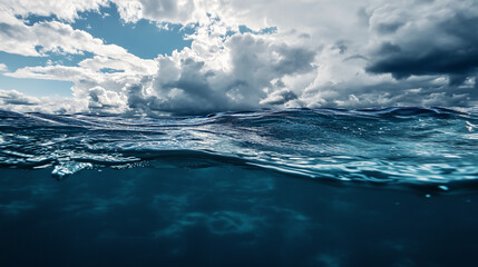 Wall Mural - tranquil underwater scene with copy space