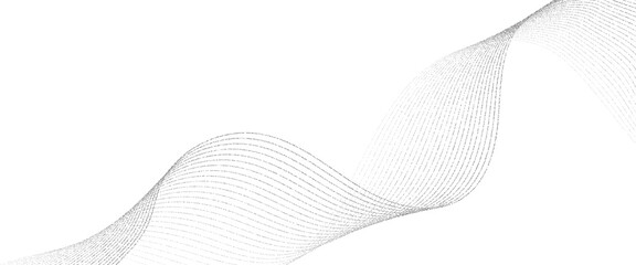 Wall Mural - vector flowing particles curve lines element wave with future technology concept