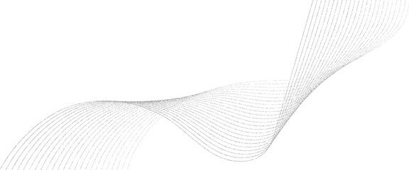 Wall Mural - vector flowing abstract gray linear with future technology concept