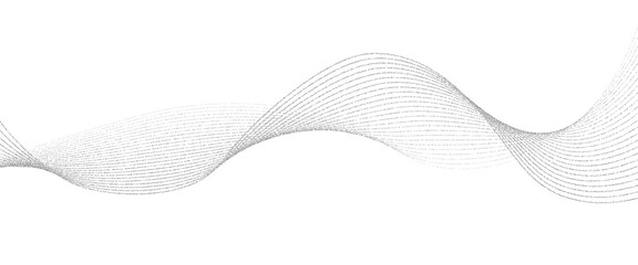 Wall Mural - vector technology abstract lines on white background with flowing particles future technology concep
