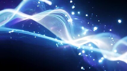 Wall Mural - Abstract Light Waves: A Symphony of Blue and Purple