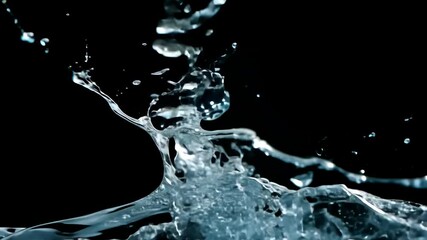Wall Mural - Water Splash: Abstract Macro Photography