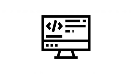 coding minimalist line animation