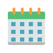 © Asif Al Akram - Simple calendar icon flat design on black background isolated