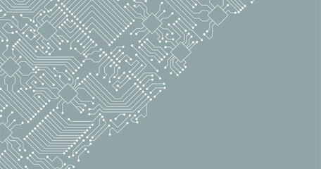 Wall Mural - circuit technology background with hi-tech digital data connection system