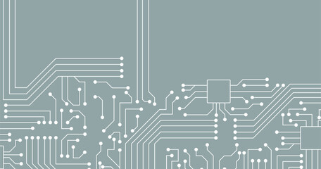 Wall Mural - circuit board texture background, seamless pattern.