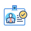 © Asif Al Akram - Identification card badge with checkmark, approved for access