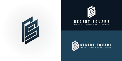 Wall Mural - bold rs emblem for construction, architecture, and real estate development. the modern, geometric de