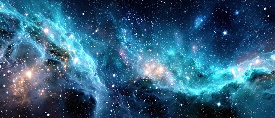 cosmic nebulae glowing in deep space