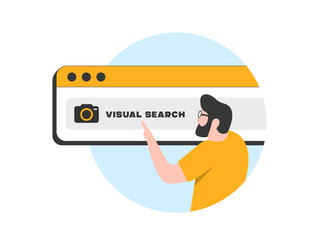 Wall Mural - visual search enables consumers to find products online using ai-powered image recognition. visual s