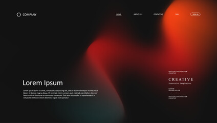 Wall Mural - abstract wave of landing page. fluid gradient website design
