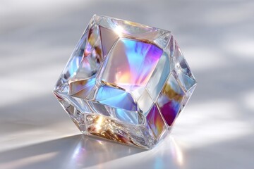Wall Mural - 3d render of mana crystal floating and rotating slightly