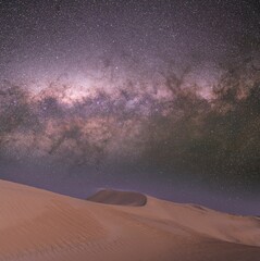 Milky Way over Desert Dunes