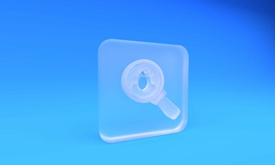 Wall Mural - frosted glass system bug concept icon isolated on blue background. code bug concept. bug in the syst