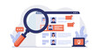 © Maureen - Recruitment and job search vector illustration with magnifying glass and profiles for web design