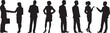 © grafyloft - Business People Silhouettes Handshake Conversation