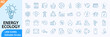 © Graphic S - Green energy icon set. Energy Ecology Line Icons. Collection of energy, ecology and green electricity icons. Vector illustration. Editable Stroke.