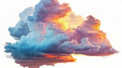 Wall Mural - A picture of white clouds floating in a blue sky with no horizon visible