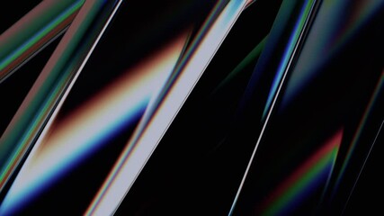 Wall Mural - Abstract animation, rotating glass shapes, 4k seamless looped video, 3d render