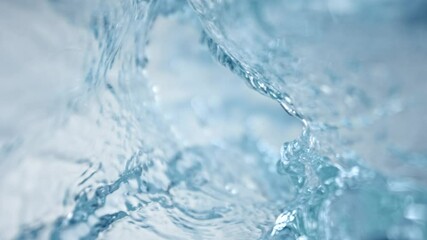 Wall Mural - super slow motion shot of pure water splash flowing around camera at 1000fps.
