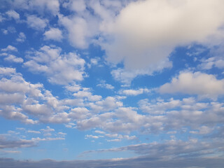 Wall Mural - Bright blue sky with cloud, nature weather background. Environment, atmosphere and heaven concept