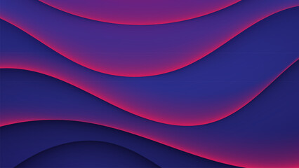 Wall Mural - abstract blue wave background with light curves and digital design