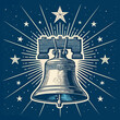 © Dusan - vector illustration of a liberty bell with rays of light emanating from it