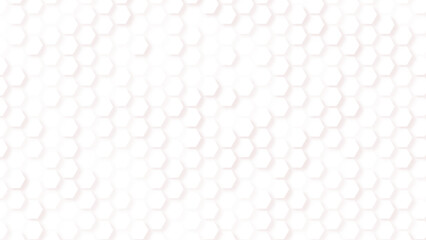 Wall Mural - minimal white hexagon background with soft shadows, clean and modern abstract design.