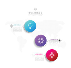 Wall Mural - vector business presentation connecting steps infographic template