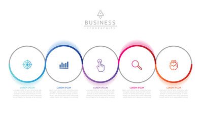 Wall Mural - vector business presentation connecting steps infographic template
