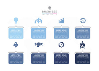 Wall Mural - vector business presentation connecting steps infographic template