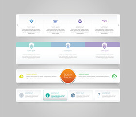 Wall Mural - web design menu templates. website design template navigation elements. menu bar.