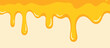 © Priya - Yellow honey dripping, sweet topping, dessert ingredient, tasty drizzle, food illustration
