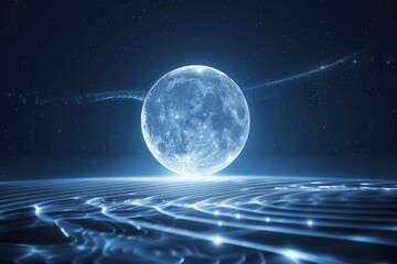 Wall Mural - abstract background moon futuristic technology.