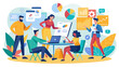 © Eisha - Group of professionals planning marketing strat illustration for modern business and teamwork