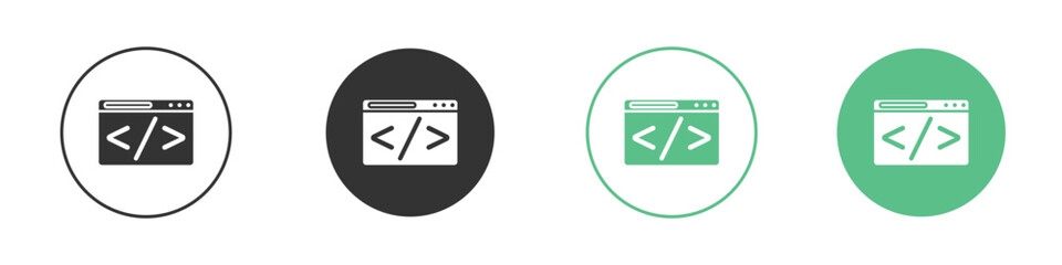 Web Code icon modern, simple, vector, icon for website design, mobile app