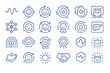 © MaximB - Glowing blue icon set with emotional feedback, wellness badges, and companion avatars
