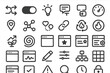 © MaximB - Dark UI icon set on metallic background for web and app interfaces