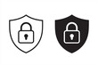 © MD.sahadat - Outline design of a black and white lock shield symbolizing security and privacy.