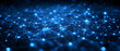 © Putu - Abstract blue network connection, glowing nodes and lines, digital technology background, futuristic, connectivity concept.