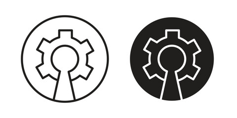 Open source icon. Flat and stroke versions. Graphic elements.
