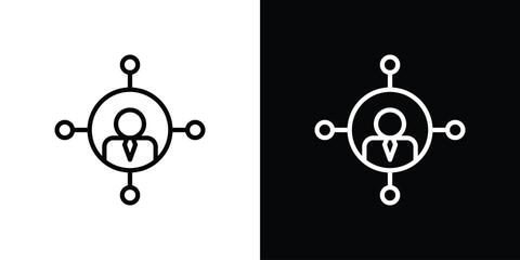 Affiliate marketing icon for website, vector design template elegant style
