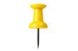 © PNG Kingdom  - Yellow push pin isolated on transparent background, highlighting office organization and stationery essentials