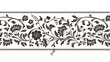 © MA - Elegant dark floral border design with intricate swirling vines and leaves
