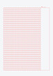 © V1oleta - Red Grid Manuscript Paper with Right Margin Note Section for Calligraphy Practice, Minimal Editable Vector Template